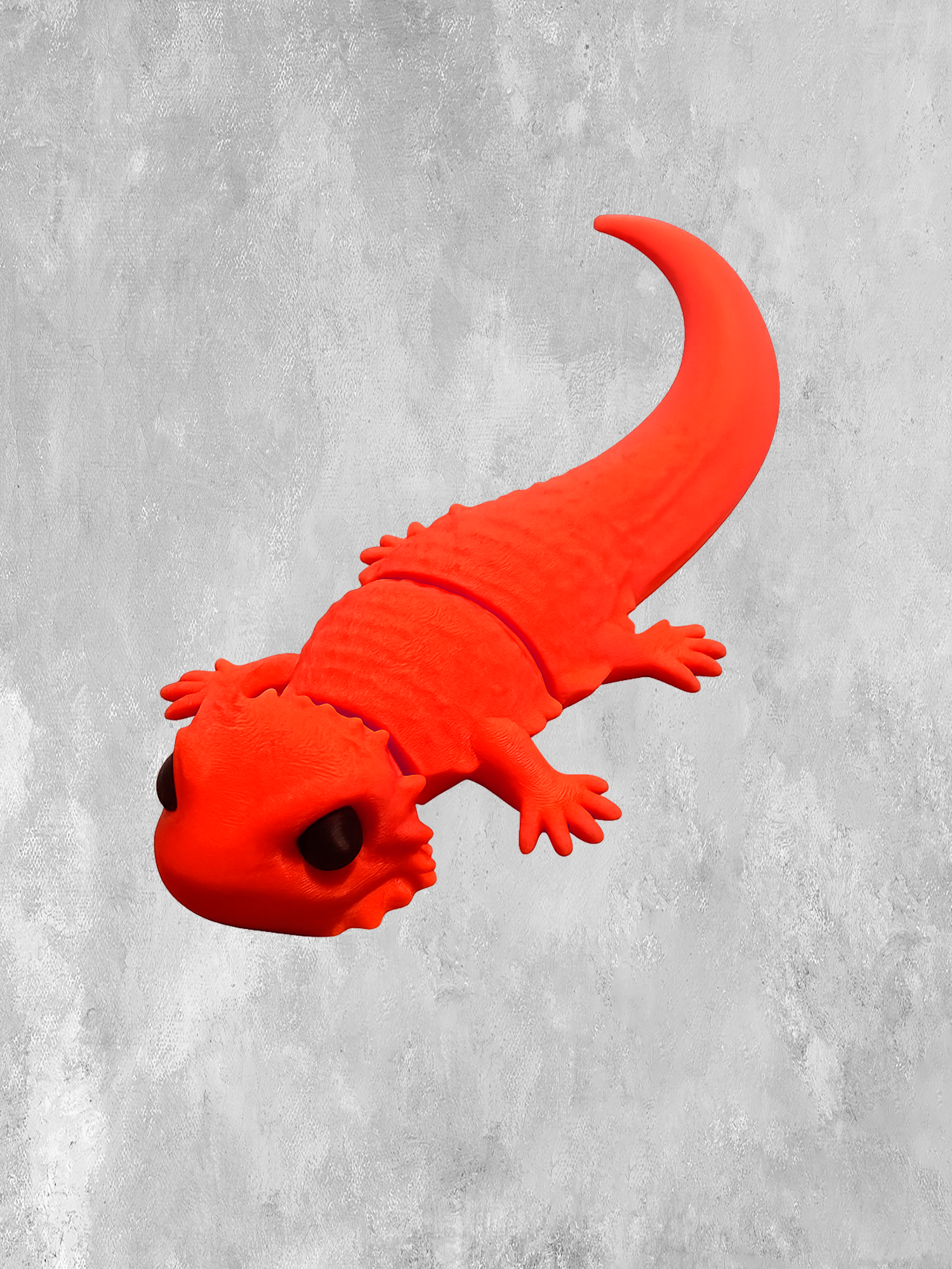 Гибкий гекон красного цвета с подвижным телом