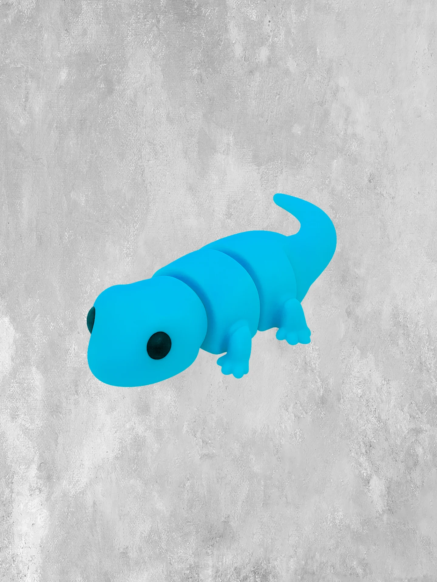 Гибкая ящерица голубого цвета с подвижным телом