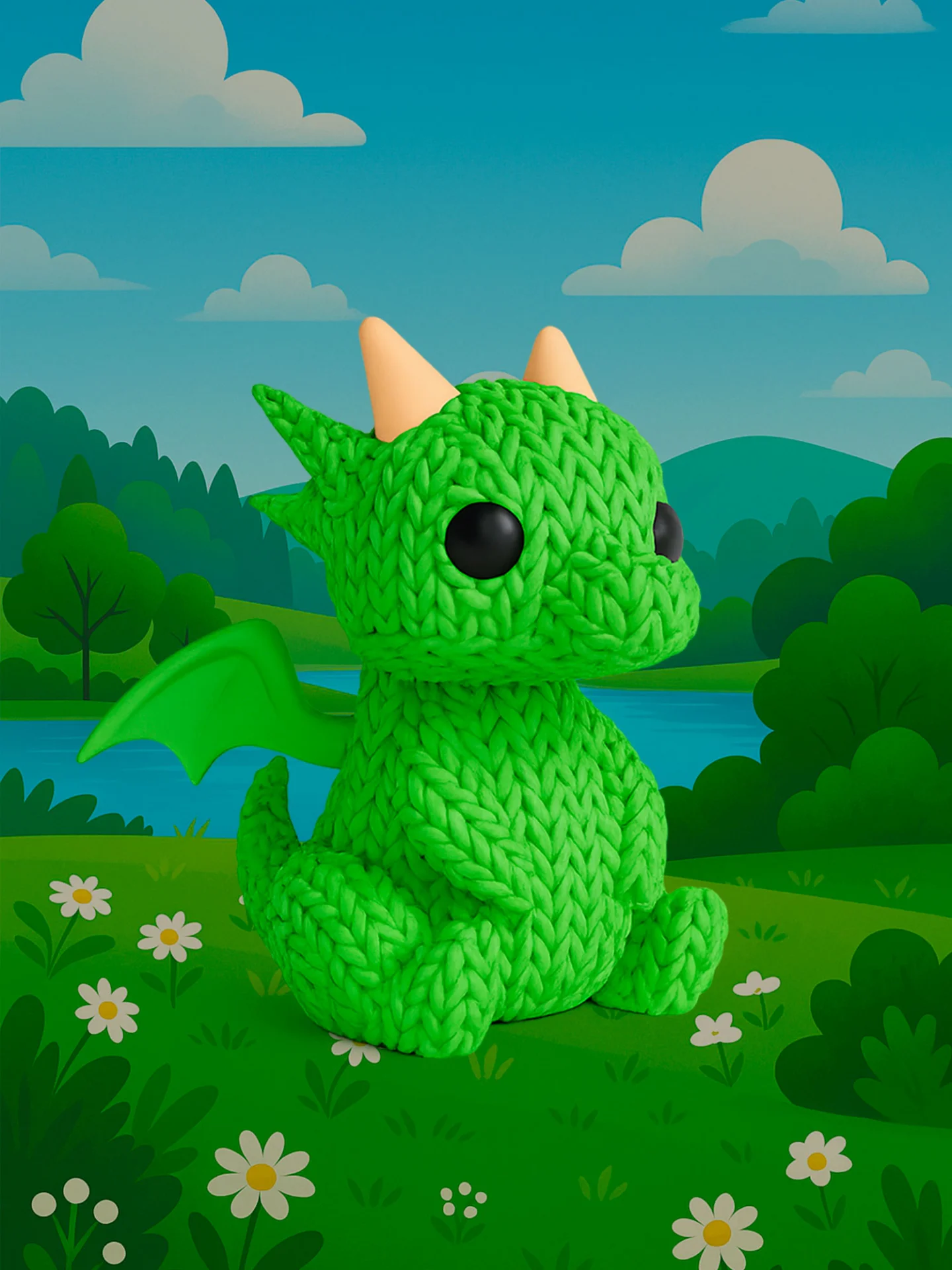 Дракон - Вязаная семейка