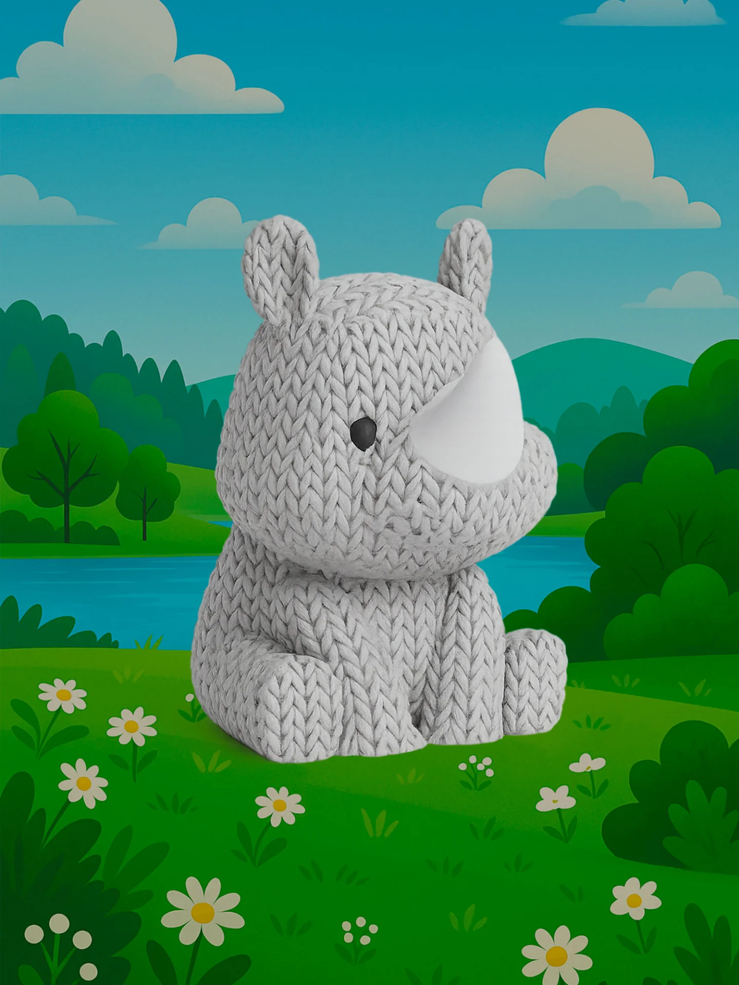 Носорог - Вязаная семейка