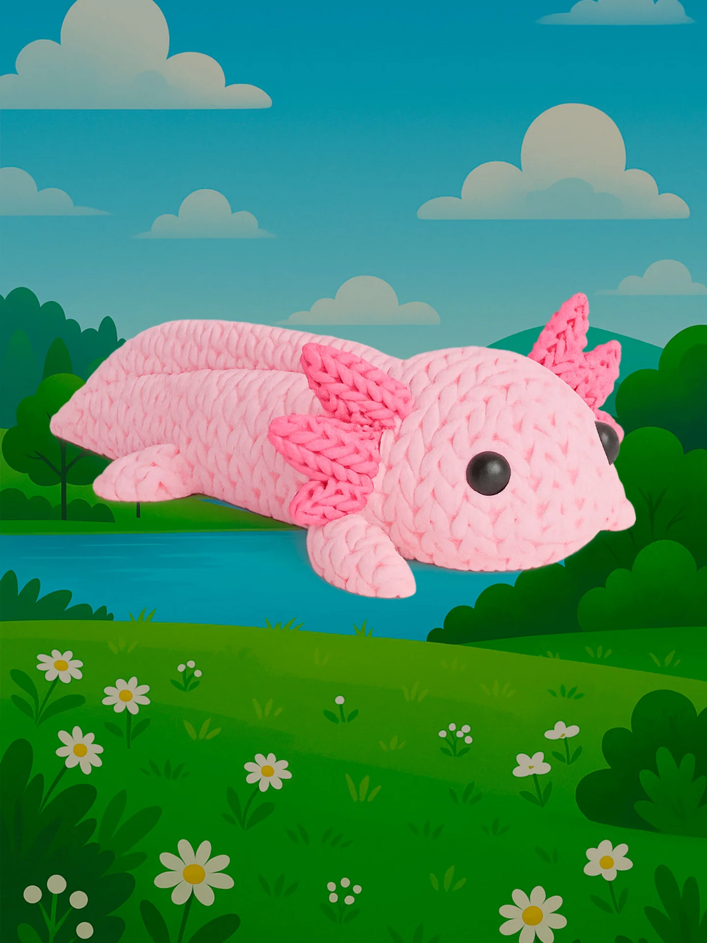 Аксолотль - Вязаная семейка